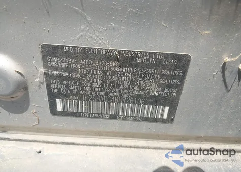 2011 Subaru Forester 2.5X Premium из США, поврежденный, VIN JF2SHADC4BH726106